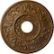 Ekena Millwork Valletta Ceiling Medallion (Canopies up to 3 1/2"), 18"OD x 3 1/2"ID x 1"P, Smokey Topaz Crackle CM18VLSTC - alternate 1